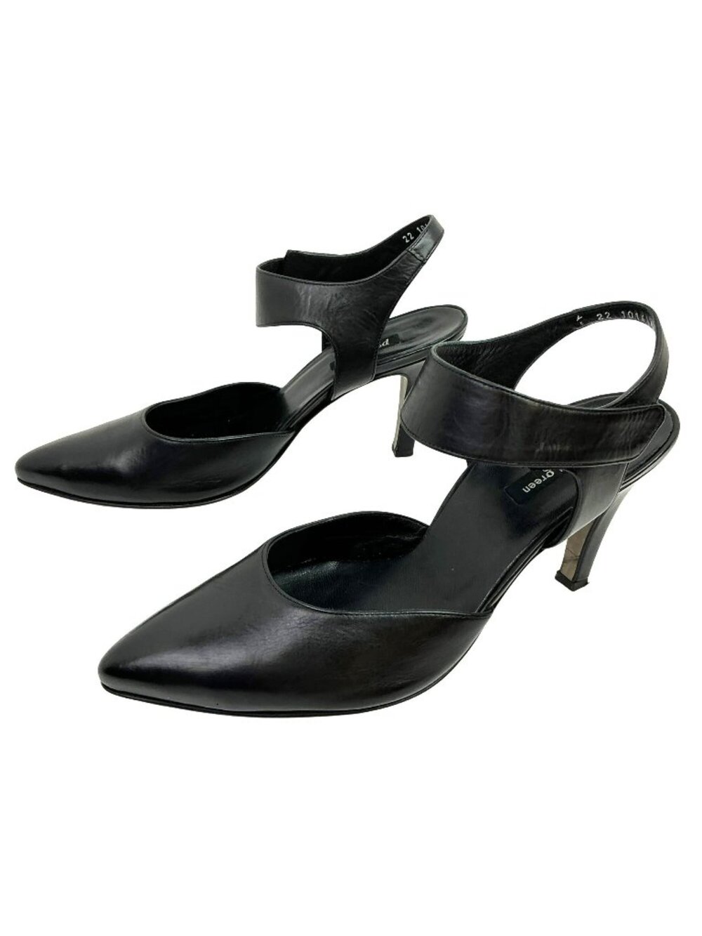 Paul Green Nicolette Leather Pointed Toe Stiletto Heel Pumps Women’s 9 USA Black